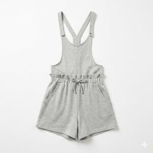 Habitual Kids Girls Grey Knit Shorts Romper Jumper Overalls Size 12 Cross Back